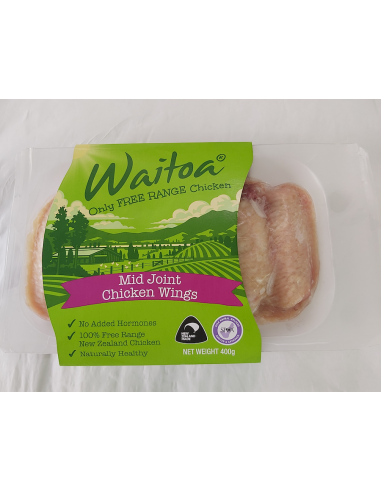 New Zealand Waitoa Free Range Hormones Free Chicken Wings (approx 10pcs)