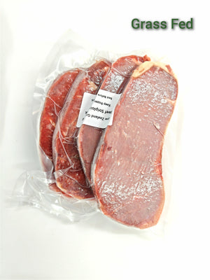 New Zealand Grass Fed Bull Striploin Steaks  (3-4pcs)