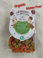 Italian Pasta Natura Organic Low Sugar Low Salt Red Lentils and Green Peas Whole Rice Kid's Pasta 250g