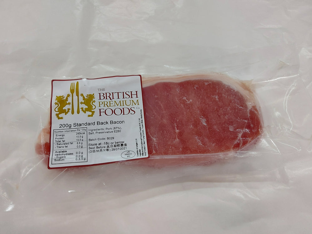 British Premium Unsmoked Back Bacon (200g)