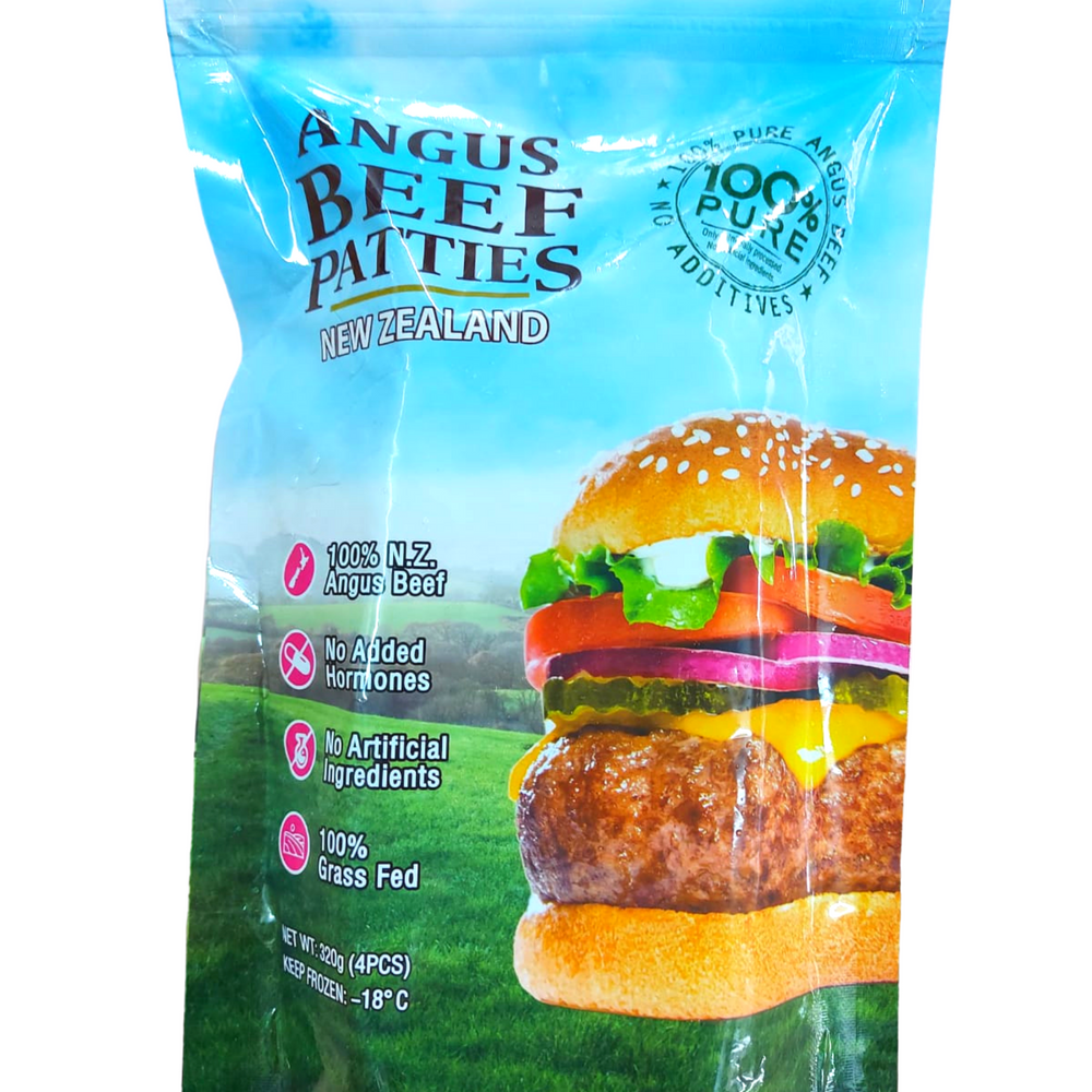 New Zealand Taylored Foods Grass Fed 85% Lean Angus Beef Patties (4 pcs)