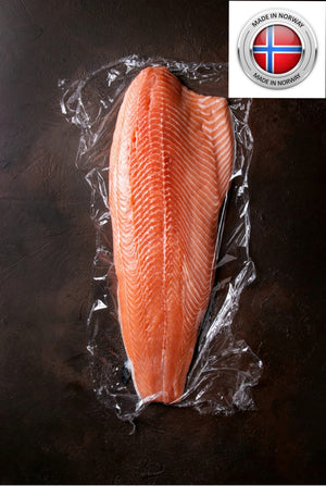 Fresh Norwegian Salmon Fillet Skin On Whole Side